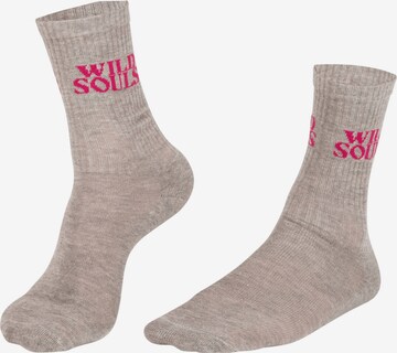 WILD SOULS Socks in Grey: front
