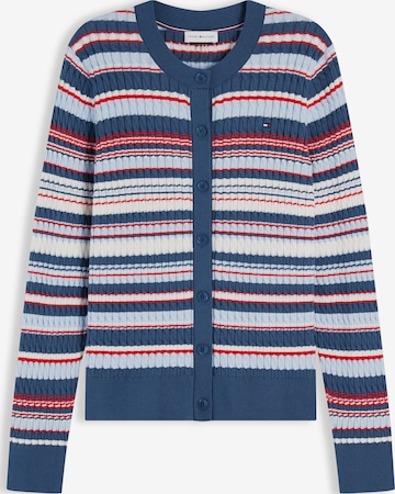 Geacă tricotată de la TOMMY HILFIGER pe albastru: față