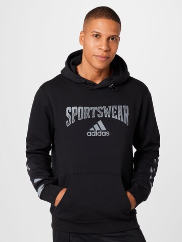 ADIDAS SPORTSWEAR Athletic Sweatshirt in Black: front