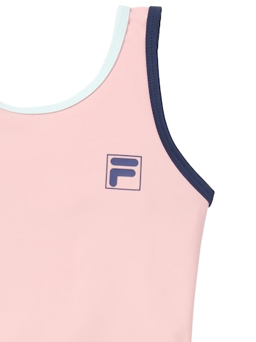 Costume intero 'PRATOLINO logo scoop back swimsuit' di FILA in rosa