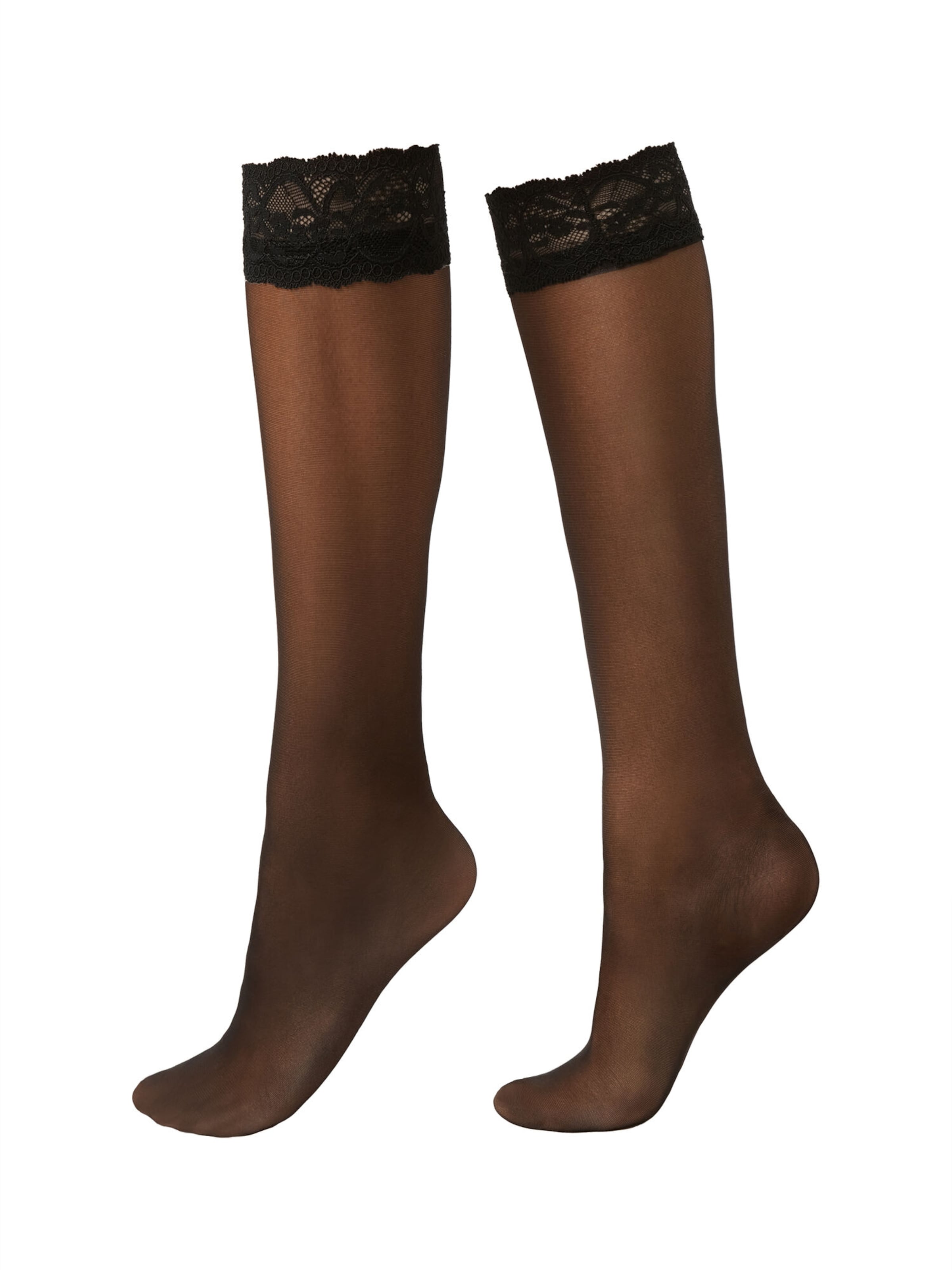 CALZEDONIA Kniestrümpfe in Schwarz: Vorderseite