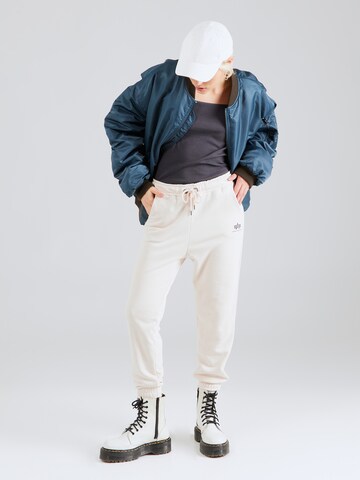 Tapered Pantaloni di ALPHA INDUSTRIES in bianco