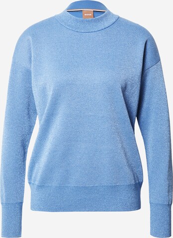 BOSS Пуловер 'Fangal' в синьо: отпред
