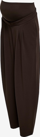 Only Maternity - Barrel Pantalón plisado 'OLMBANG' en marrón: frente