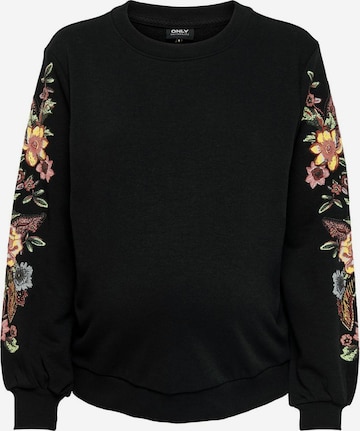 Sweat-shirt Only Maternity en noir : devant