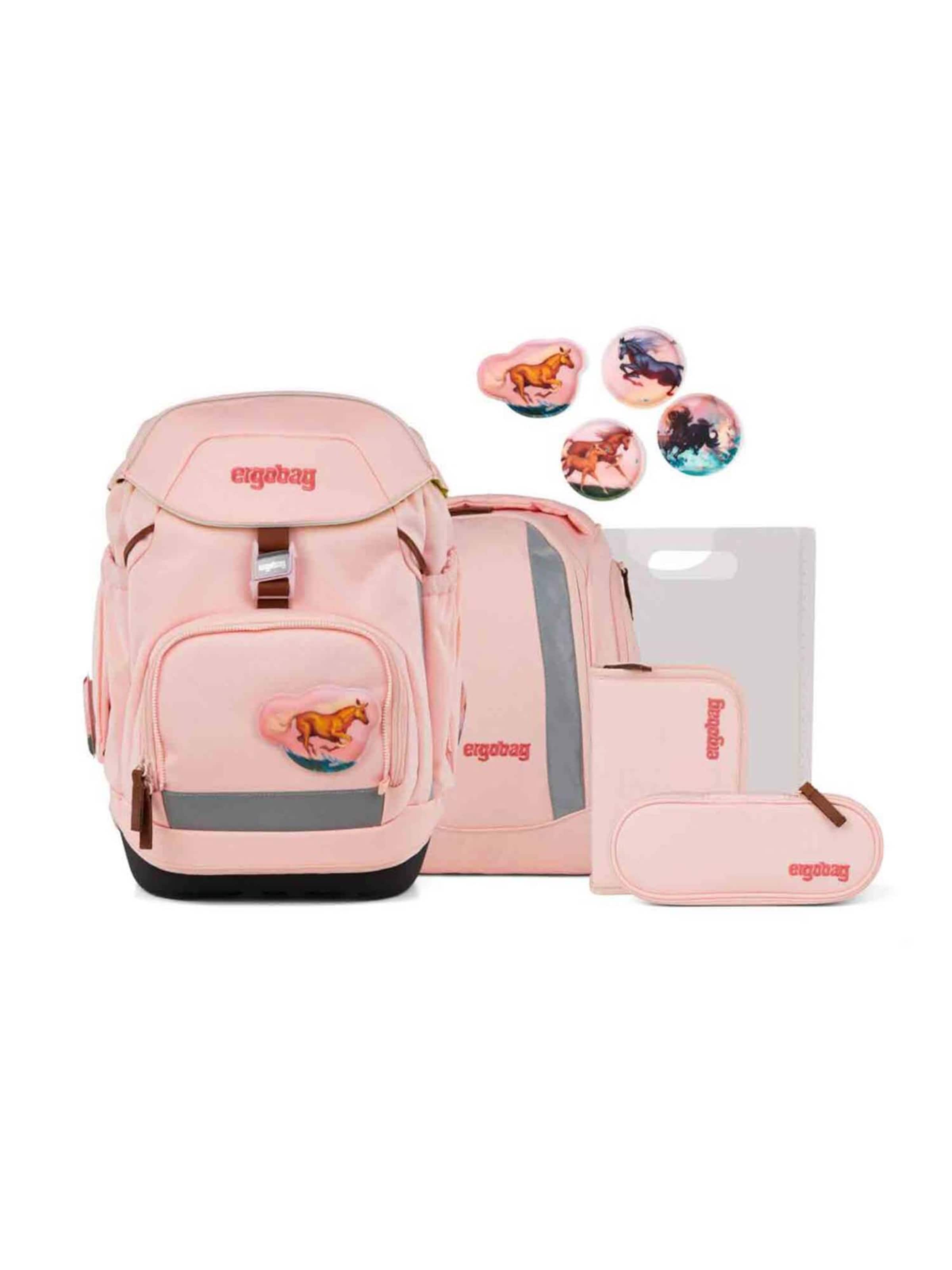 ergobag Rucksack 'Schulrucksack Set' in Pink: Vorderseite