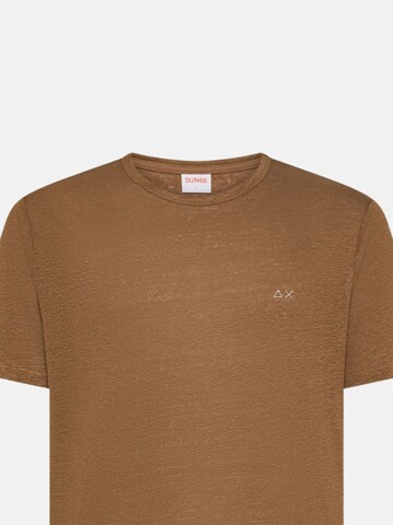 SUN68 - Camiseta 'T-SHIRT JERSEY LINEN S/S' en marrón