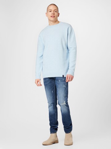 COLOURS & SONS Pullover 'Hairy' in Blau