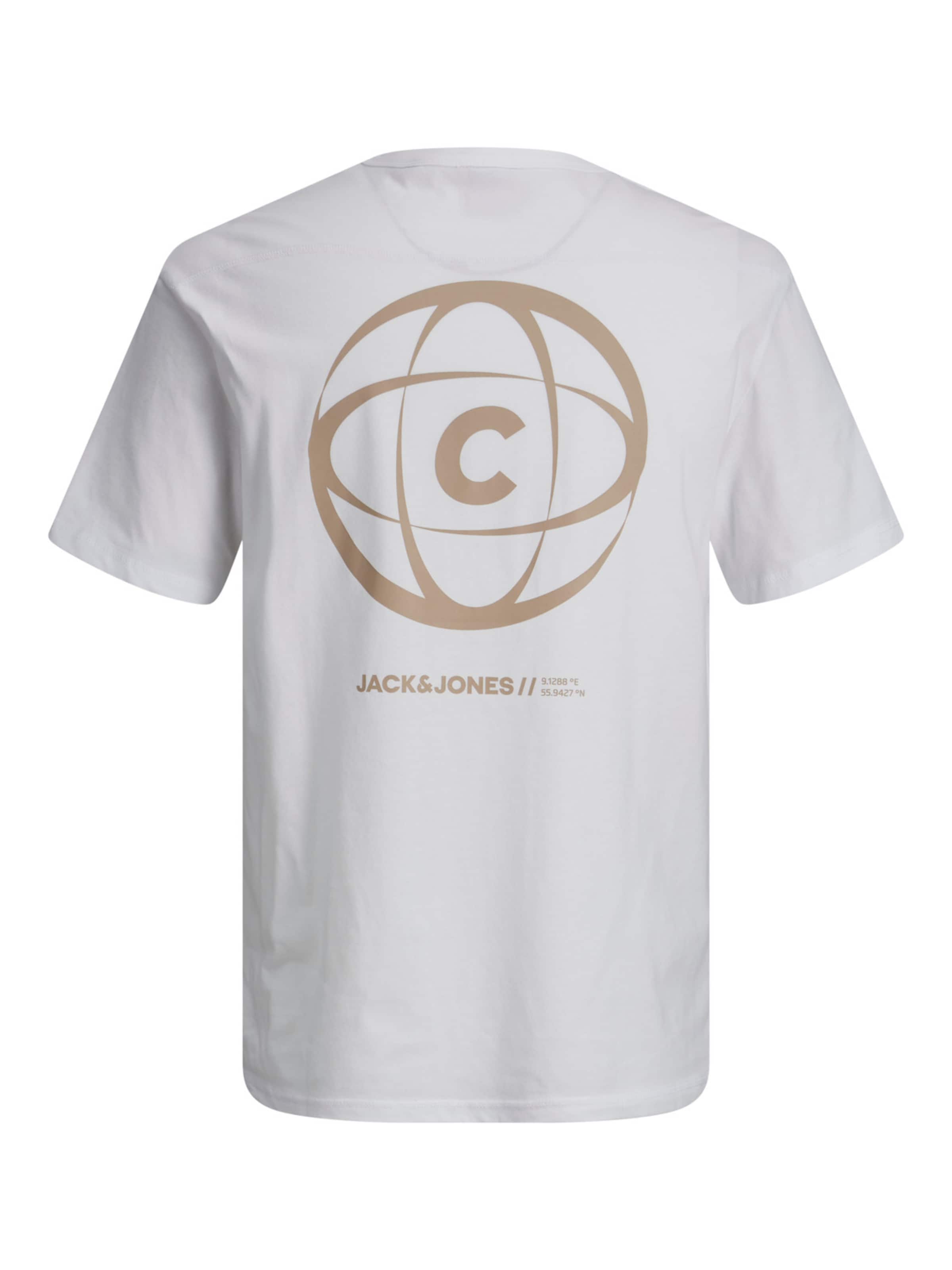 Männer Shirts JACK & JONES T-Shirt 'Globe' in Weiß - UJ31253 Männer Shirts JACK & JONES T-Shirt 'Globe' in Weiß - UJ31253