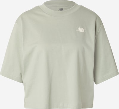 new balance T-shirt en beige / vert pastel, Vue avec produit