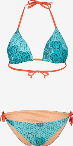 zils ARENA Trijstūra formas Bikini 'WATER PRINT': no priekšpuses