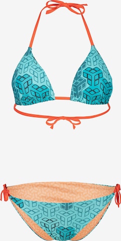 ARENA Triangle Bikini 'WATER PRINT' in Blue: front