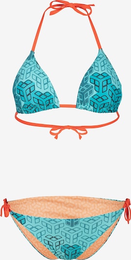 ARENA Bikini 'WATER PRINT' in aqua / orange, Produktansicht