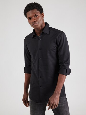 BOSS Regular fit Srajca 'P-HANK' | črna barva: sprednja stran