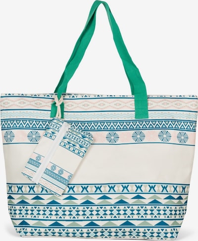 styleBREAKER Strandtasche 'Strandtasche Azteken Muster - Boho' in One Size in smaragd, Produktansicht