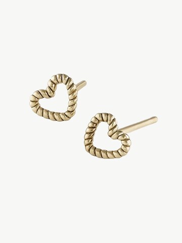 MUSE of my own Ohrringe 'Heart Studs'‌‌‌‌‌‌ in Beige: Vorderseite