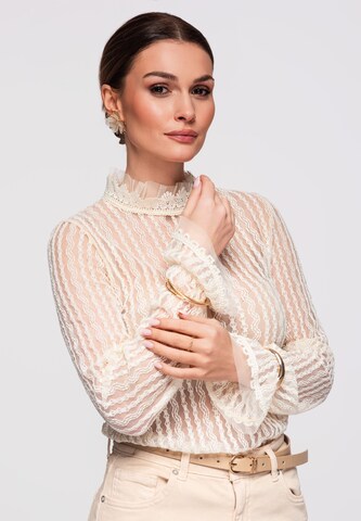Ombre Blouse in Beige