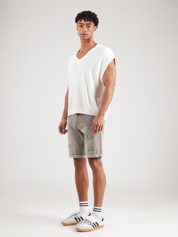 INDICODE JEANS Szabványos Farmer 'INKaden Holes' - szürke