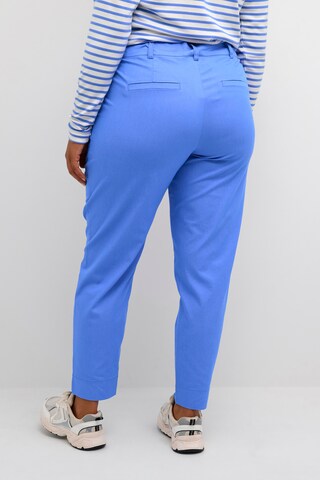 KAFFE CURVE Slimfit Hose 'Leana' in Blau
