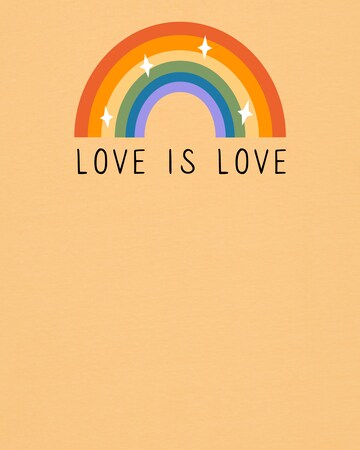 T-Shirt 'Love is Love' Watapparel en orange