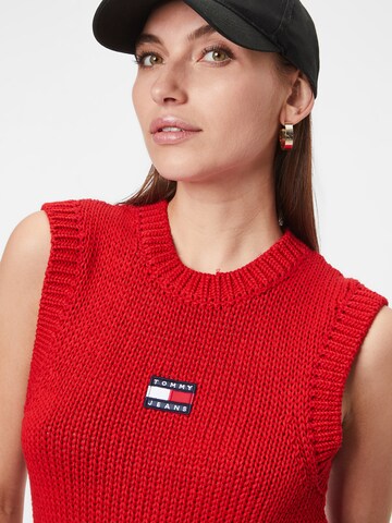 Tommy Jeans - Top de punto en rojo