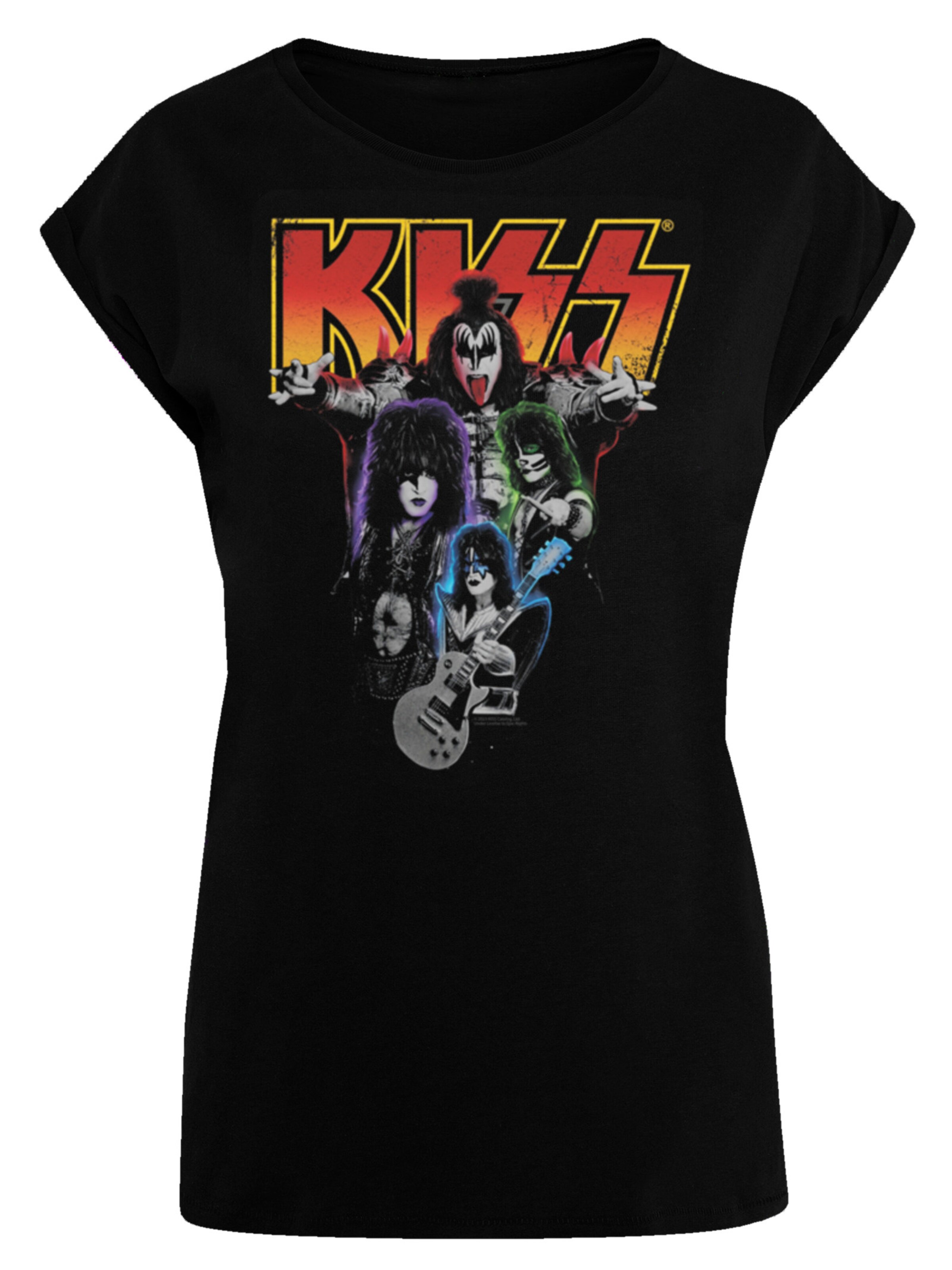 T-shirt 'Kiss' F4NT4STIC en noir : devant