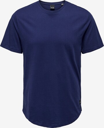 Only & Sons Regular fit T-shirt 'MATT' i blå: framsida