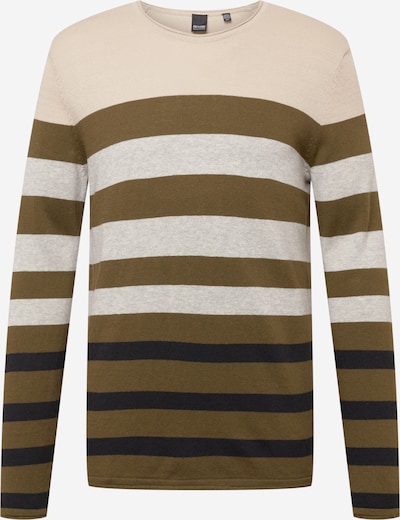 Only & Sons Sweater 'DON' in Beige / Dark blue / Light grey / Olive, Item view