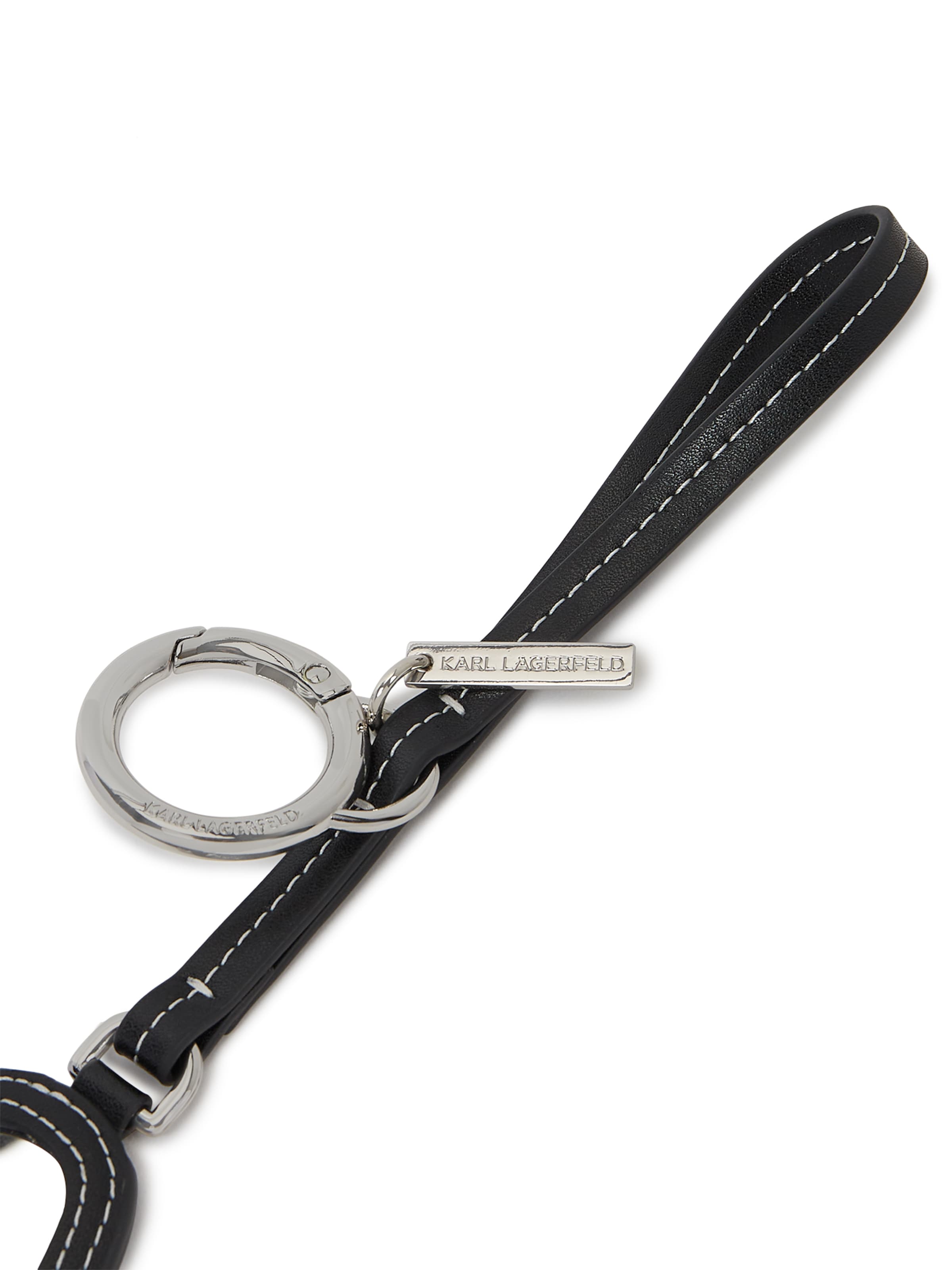 Karl Lagerfeld - Llavero ' K/Signature Schlüsselring mit Spiegel ' en plata