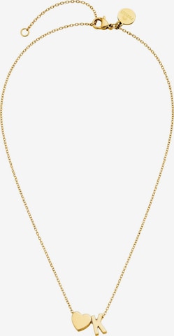 PURELEI - Cadena 'Letter Heart K' en oro: frente