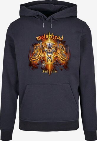 Merchcode Sweatshirt 'Motörhead - Inferno Cover' in Blauw: voorkant