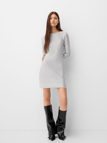 Bershka Strikkjole i sølv
