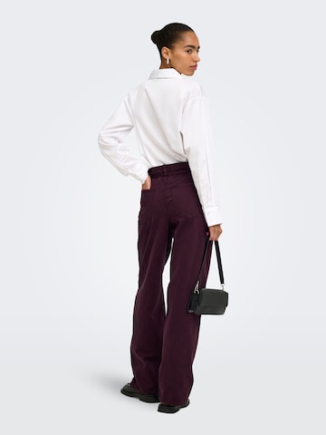 ONLY - regular Pantalón en rojo