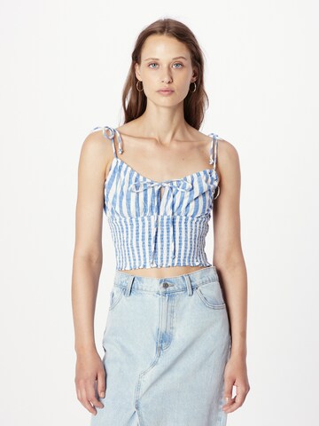 Top 'Moa' di Gina Tricot in blu: frontale