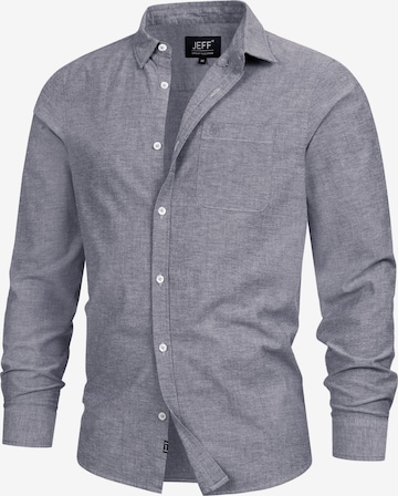 JEFF Button Up Shirt 'Silvwin' in Blue: front