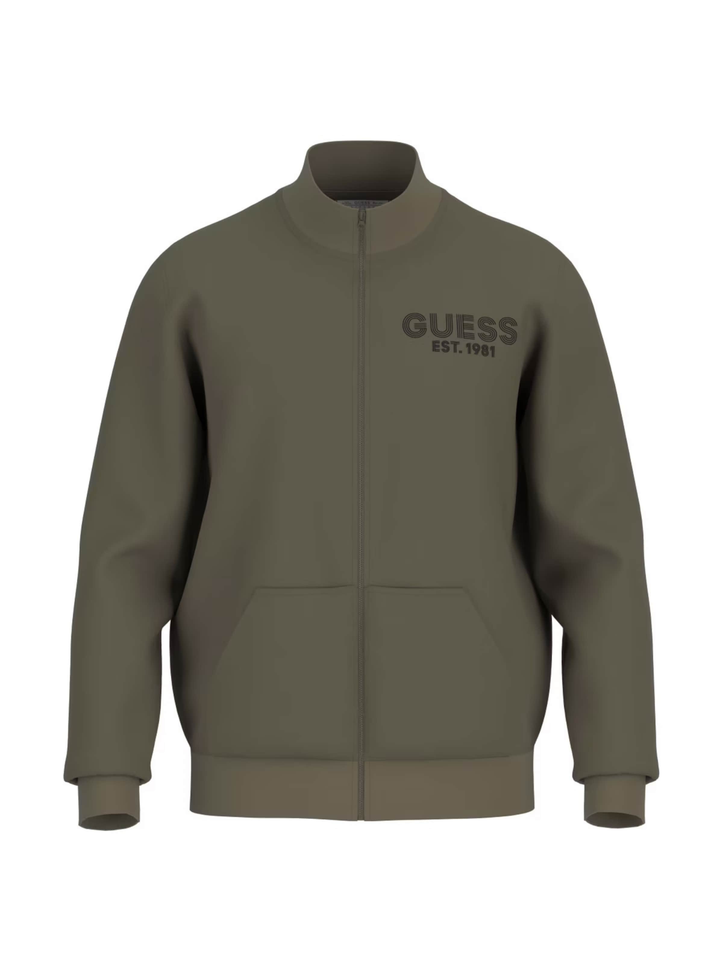 GUESS Sweat jacket in Green: front