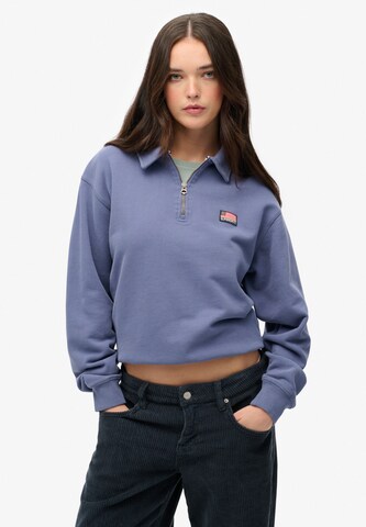 Sweat-shirt Superdry en bleu : devant