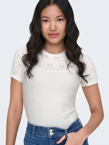 ONLY Póló 'ONLSMILLA' - fehér: elől