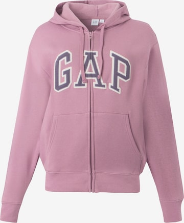 GAP Кофта на молнии 'HERITAGE' в Лиловый: спереди