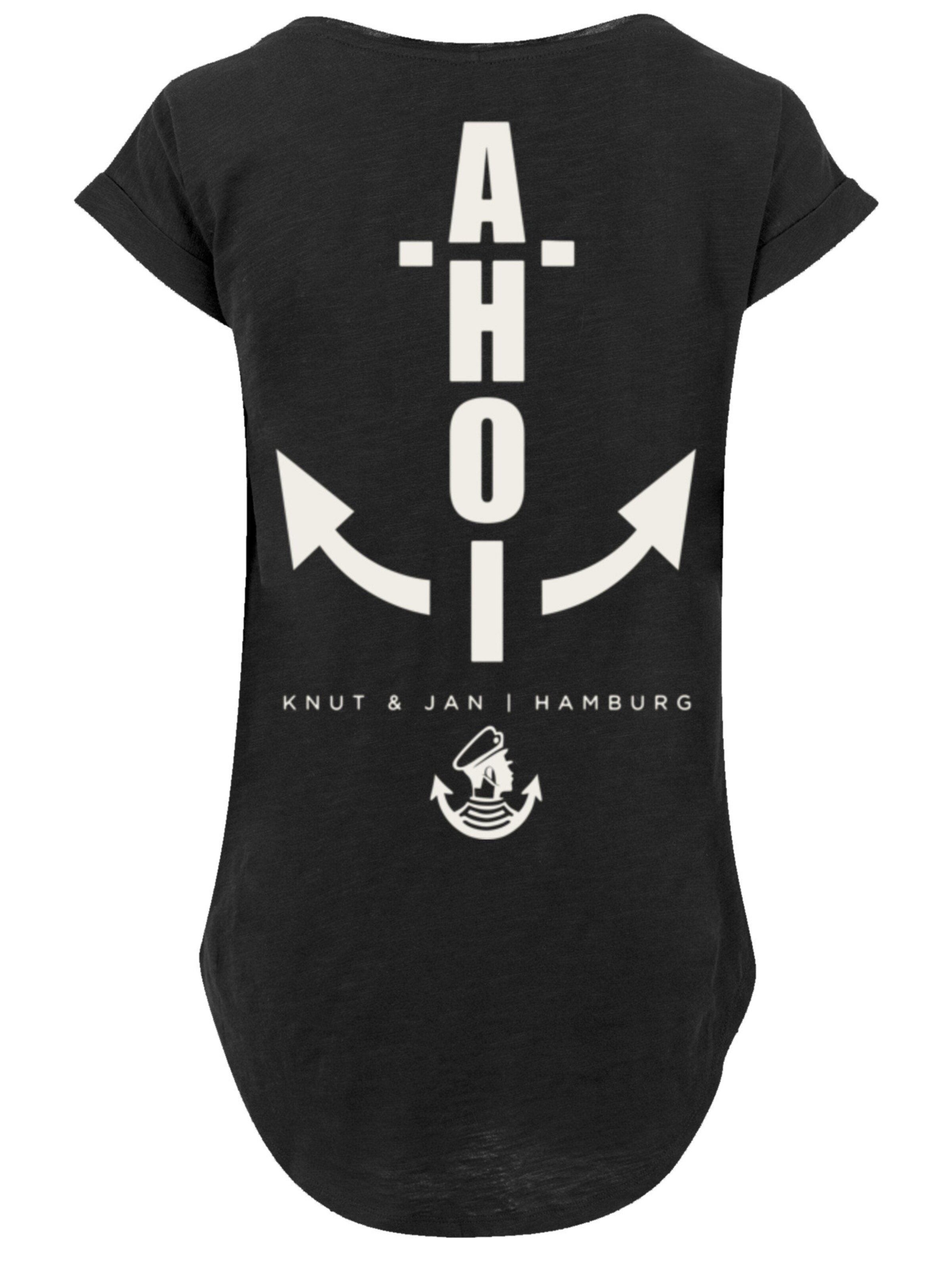 T-shirt 'Ahoi Anker Knut & Jan Hamburg' F4NT4STIC en noir