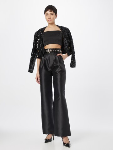 Warehouse Regular Pleated Pants in Black