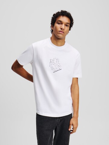 Maglietta di KARL LAGERFELD JEANS in bianco: frontale
