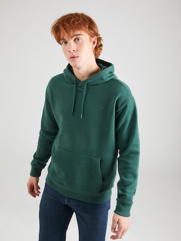 Sweat-shirt HOLLISTER en vert : devant