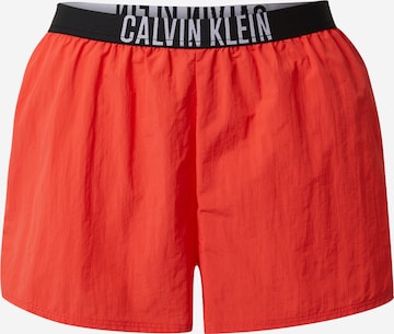 Calvin Klein Swimwear Board Shorts in Red: front