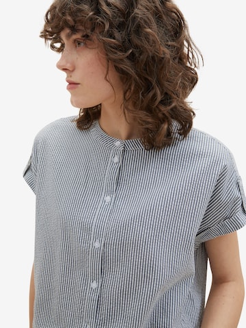 TOM TAILOR Bluse in Blau