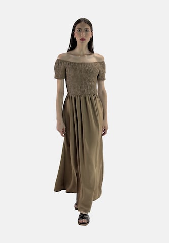 Elara Sommerkjole i brun: forside