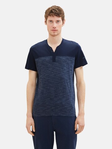 TOM TAILOR Shirt 'Serafino' in Blauw: voorkant