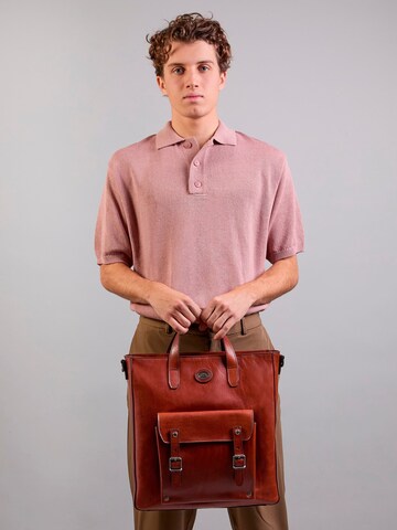 The Bridge Briefcase in Brown: front