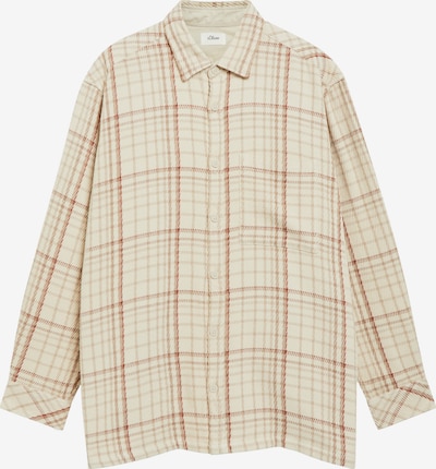 s.Oliver Hemd in XXXL in creme / braun / karminrot, Produktansicht