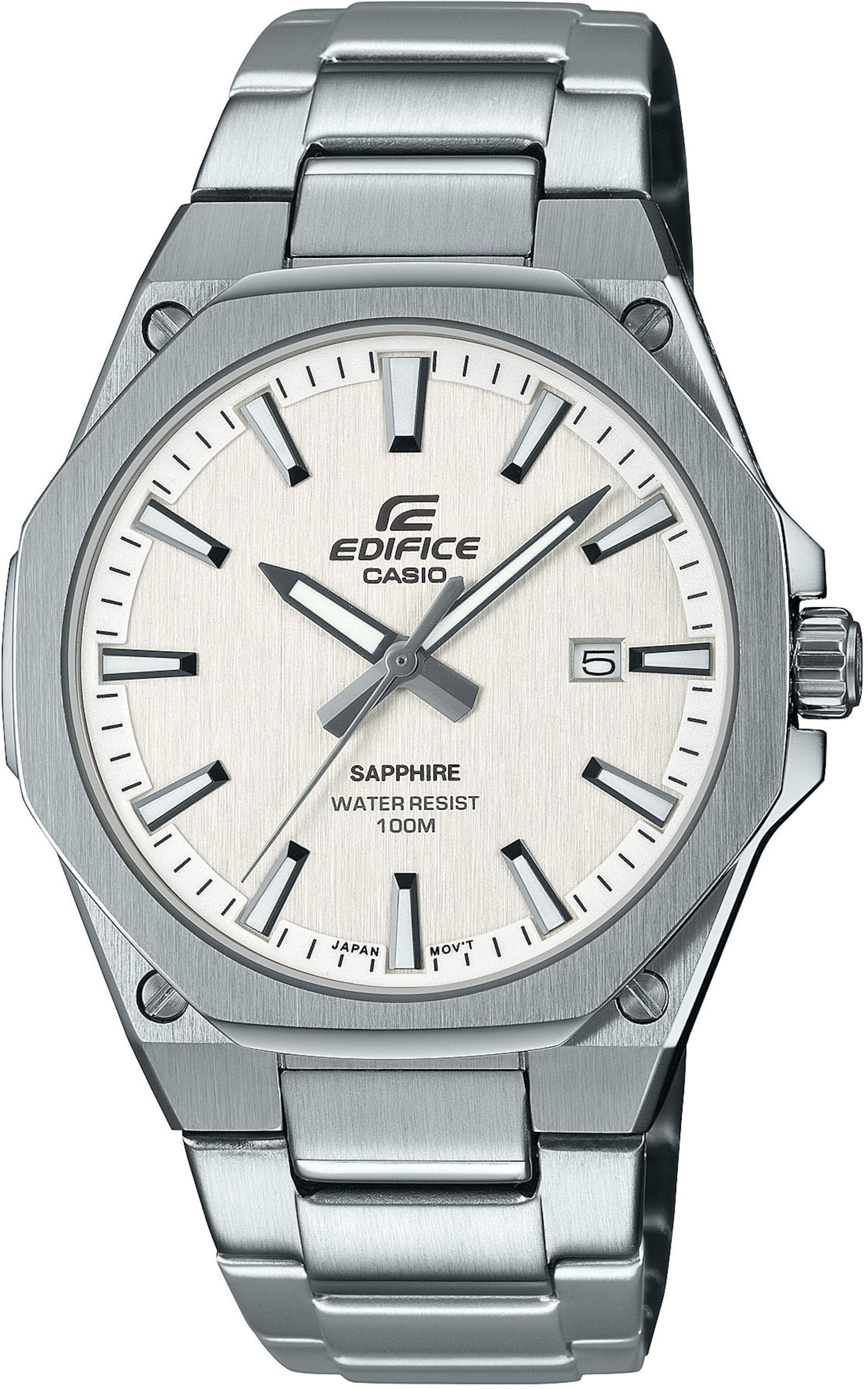 CASIO Quarzuhr 'Edifice' in Silber: Vorderseite
